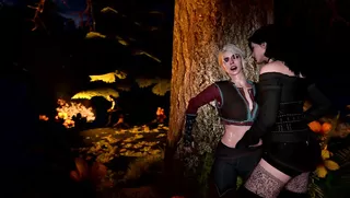 Yennefer Stroking Ciri In Forest Story - DesireSFM - The Witcher - Lesbian