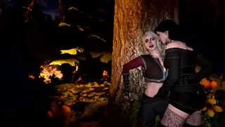 Yennefer Stroking Ciri In Forest Story - DesireSFM - The Witcher - Lesbian