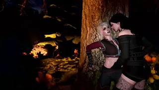 Yennefer Stroking Ciri In Forest Story - DesireSFM - The Witcher - Lesbian