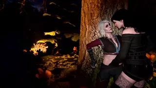 Yennefer Stroking Ciri In Forest Story - DesireSFM - The Witcher - Lesbian