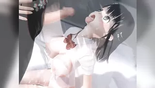 A shy girl serves courage at the shyness that older brothers (Bonus)