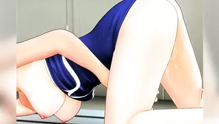 Panty pilferer and mermaid in school swimwear