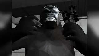 Bizarre Erotic Gorillaman strikes back Enter the red cat