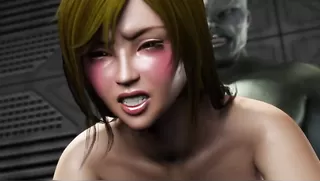 Pregslave Captain Yuki of Space Slave Battleship Amado