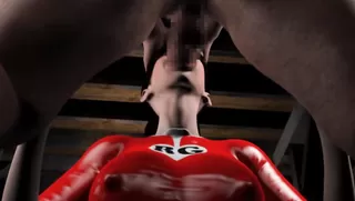 Rape miserably heroine of Red Girl vs. Monster pig man justice