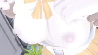 A waitress of the family restaurant in the backstreet