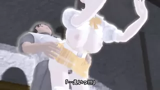 A waitress of the family restaurant in the backstreet