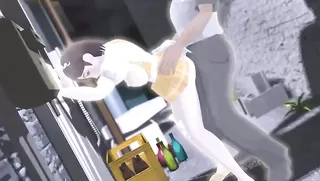 A waitress of the family restaurant in the backstreet