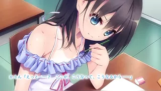 In the summer -colored honey sweat- etchina girl and smell... The motion anime which drips