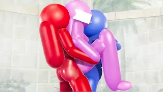 Among us Futanari Double Penetration for Pink.