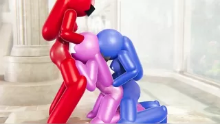 Among us Futanari Double Penetration for Pink.
