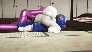 Among Us Porn - Blue Fucks White and Pink - Futanari