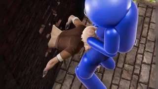 Among us porn - Blue x White - Futanari Sex