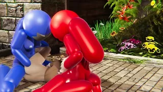 Among us porn - Blue x White - Futanari Sex
