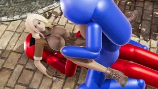 Among us porn - Blue x White - Futanari Sex