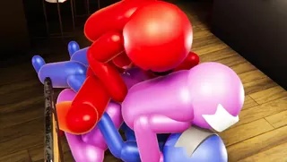 Among us Pink Gets Hard DP Threesome