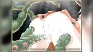 Magic tentacles used for sex Rin Main no Chougoku